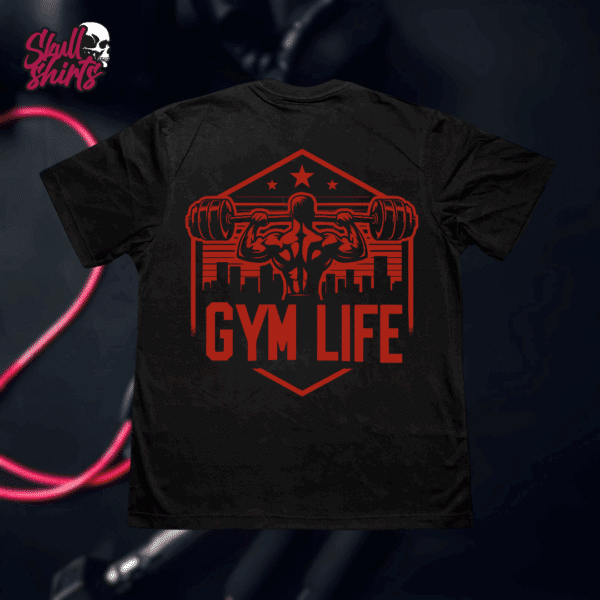Playera Oversize para GYM "Gym Life" naranja|| GYM