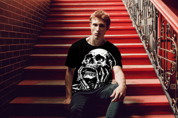 Playera Oversize "Skull Shock" || Casual
