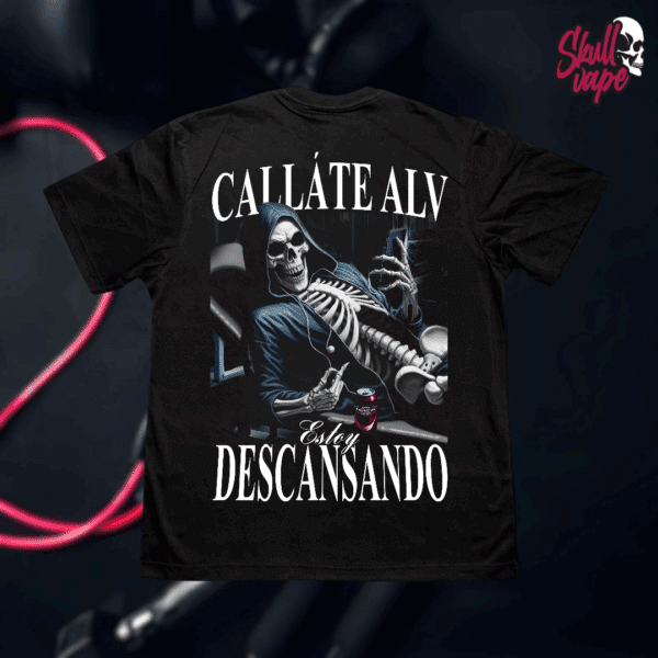 Playera Oversize para GYM "Cállate ALV, Estoy Descansando" || Calacas Chidas