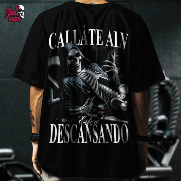 Playera Oversize para GYM "Cállate ALV, Estoy Descansando" || Calacas Chidas